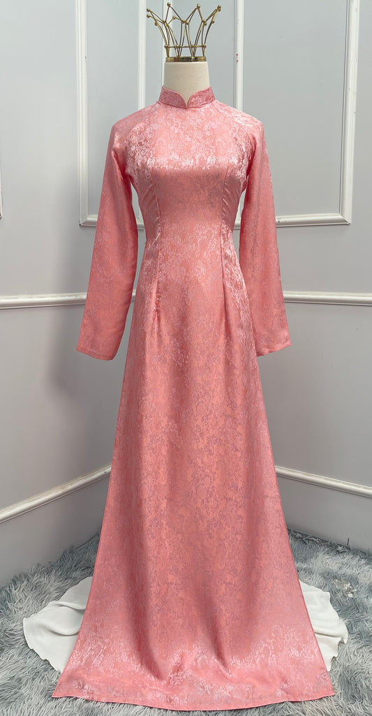 L1672 Áo + quần - Bộ tằm hồng truyền thống