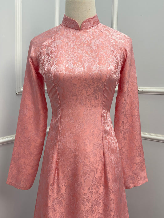 L1672 Áo + quần - Bộ tằm hồng truyền thống