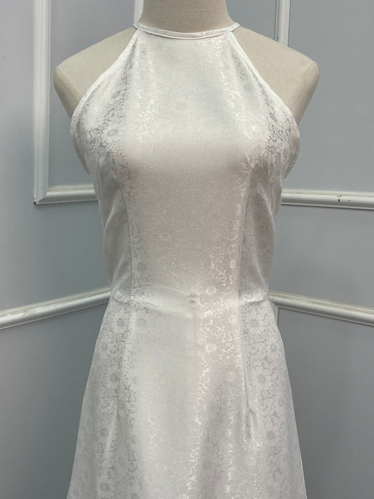 T483 Áo only - Áo dài yếm màu trắng