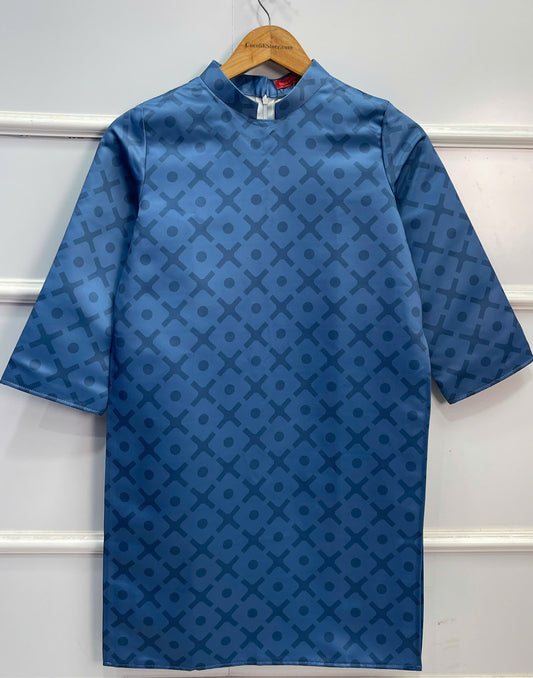 BT51 Áo only - Áo dài bé trai màu xanh lục bảo