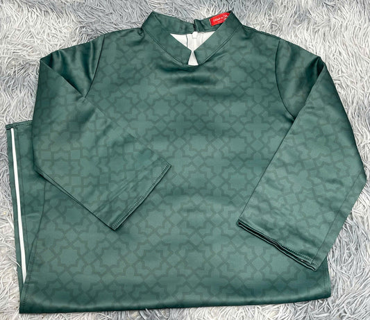 BT50 Áo only - Áo dài bé trai xanh lục bảo