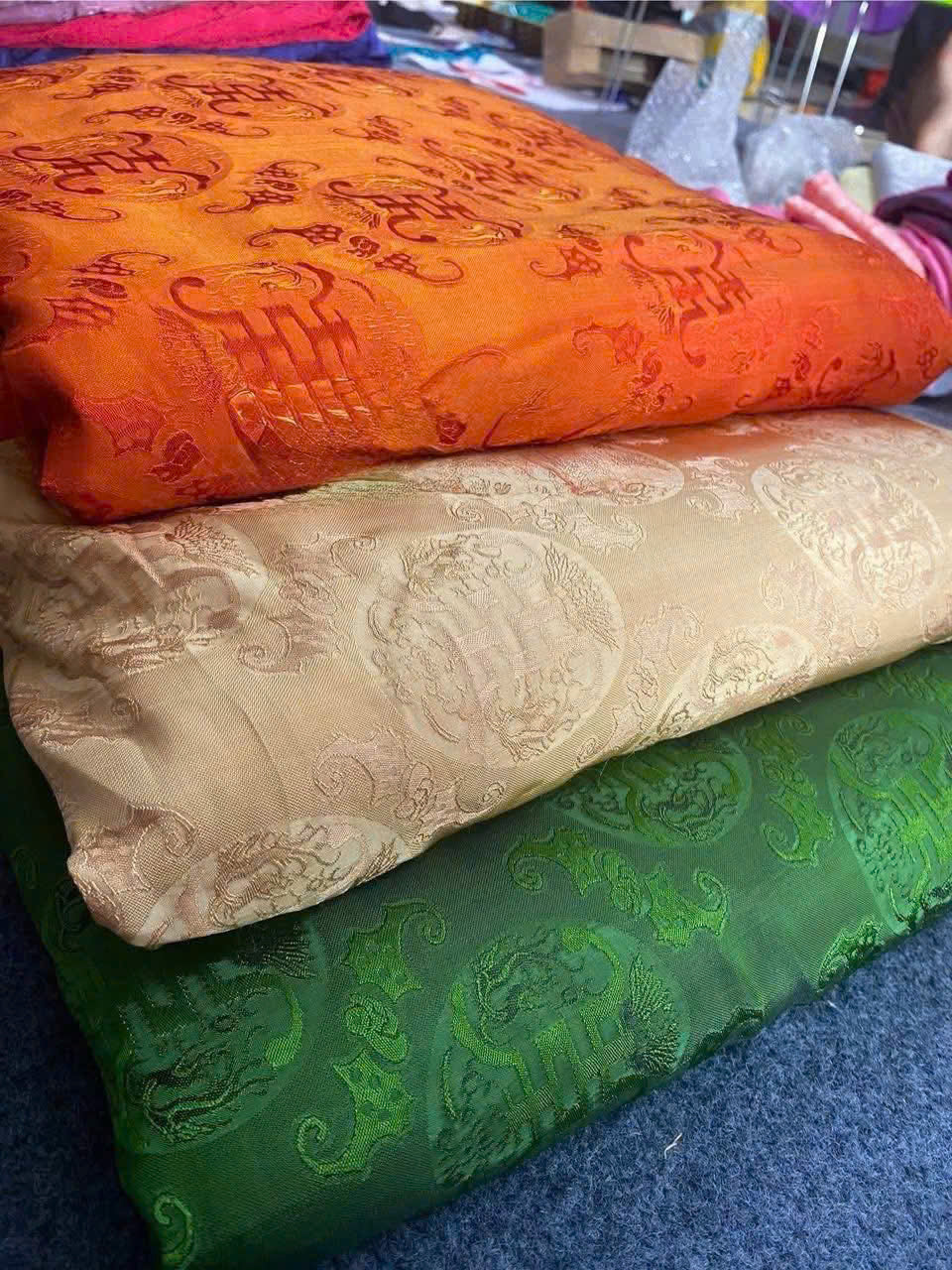 HD05 1344 Áo + quần - Áo dài lụa Hà đông 4 tà + quần cùng chất