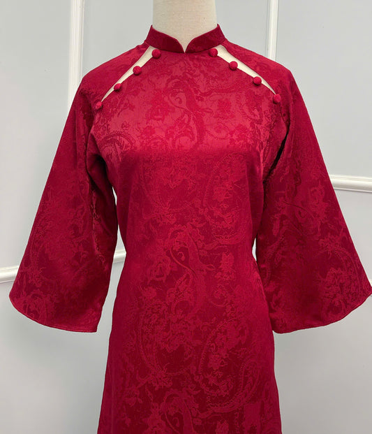 H189 Áo + quần - Áo dài lụa châu sa + quần
