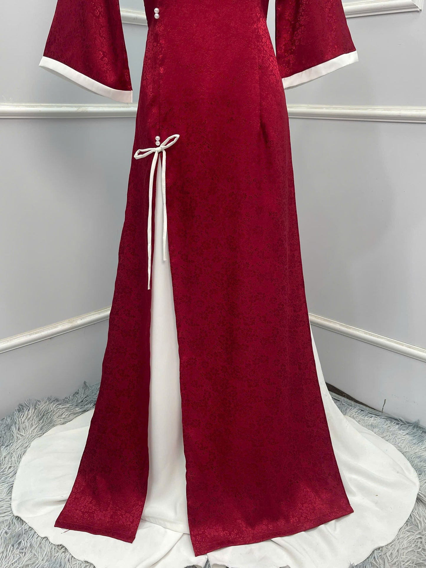 H201 H202 H203 1340 Áo only - Áo dài xẻ tà đính nơ