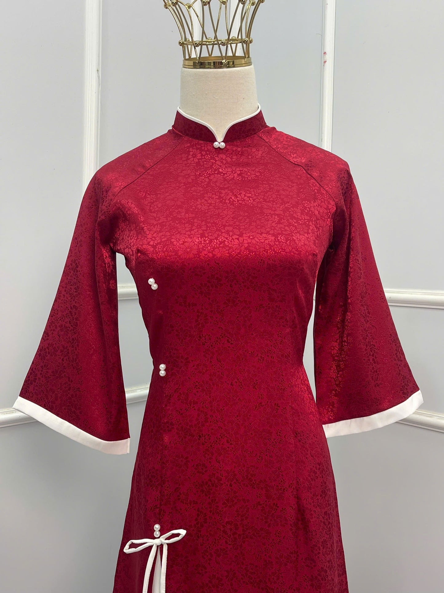 H201 H202 H203 1340 Áo only - Áo dài xẻ tà đính nơ