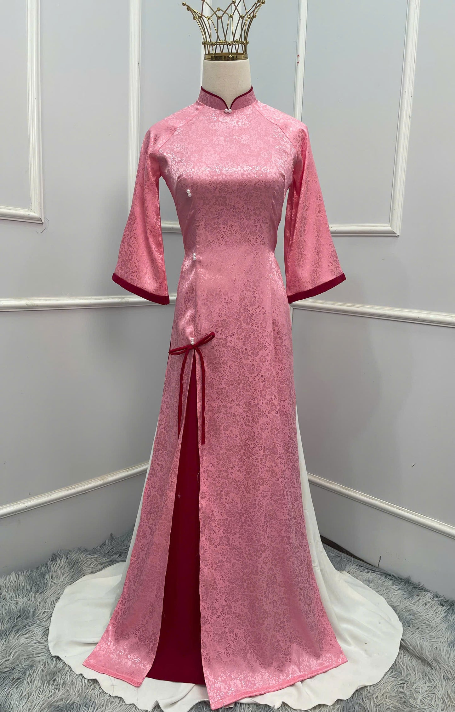 H201 H202 H203 1340 Áo only - Áo dài xẻ tà đính nơ