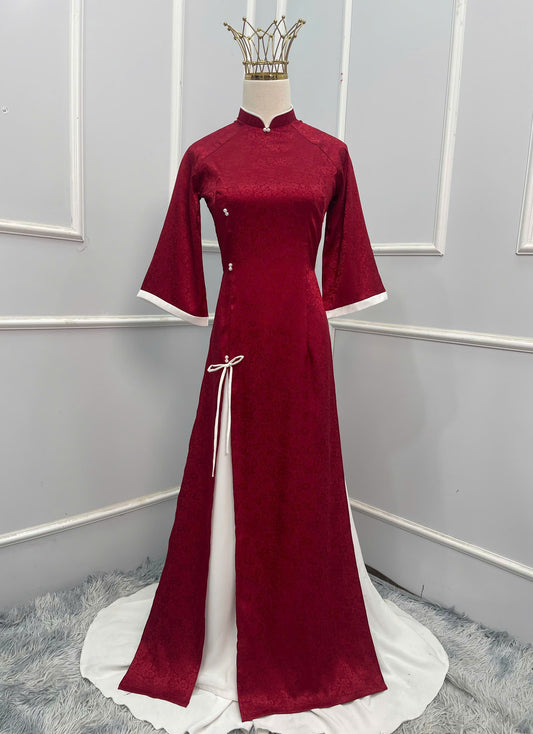 H201 H202 H203 1340 Áo only - Áo dài xẻ tà đính nơ