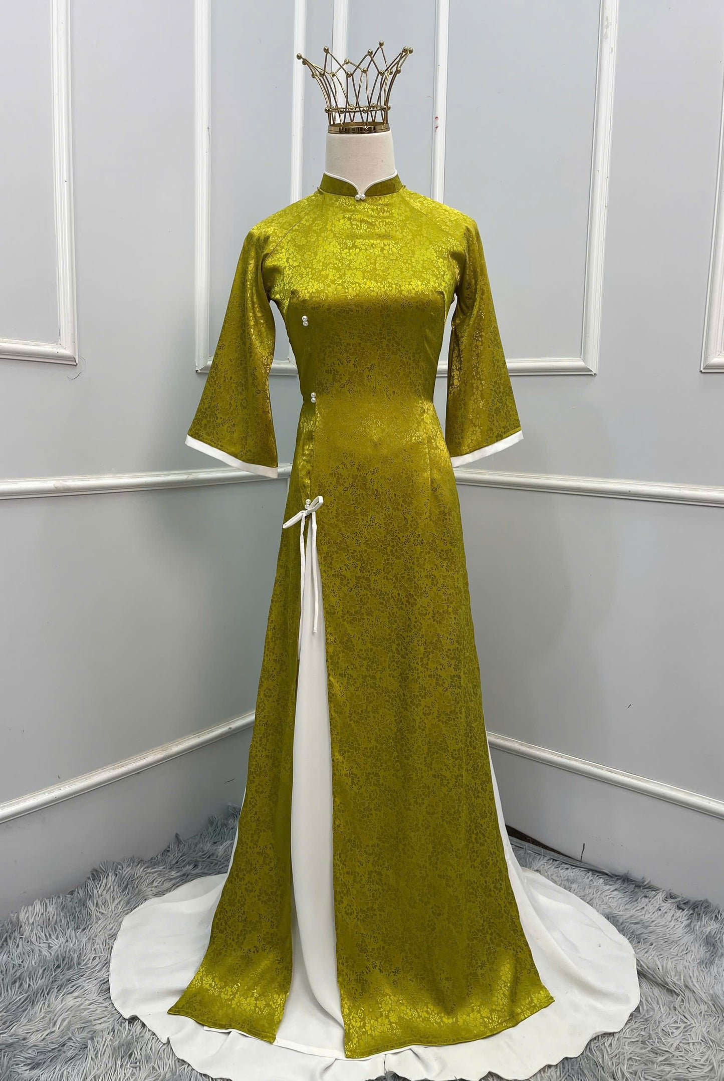 H201 H202 H203 1340 Áo only - Áo dài xẻ tà đính nơ