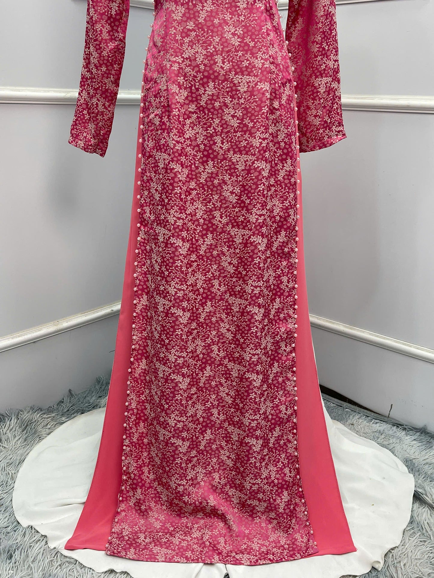 H196 H197 H198 Áo + quần - Áo dài đính ngọc tà áo