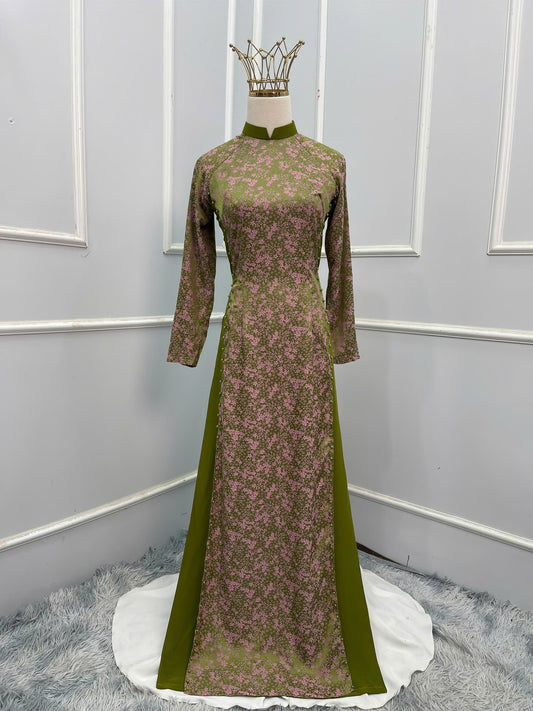 H196 H197 H198 Áo + quần - Áo dài đính ngọc tà áo