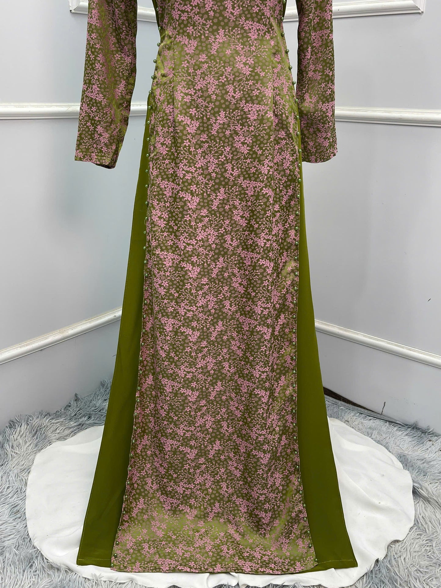 H196 H197 H198 Áo + quần - Áo dài đính ngọc tà áo