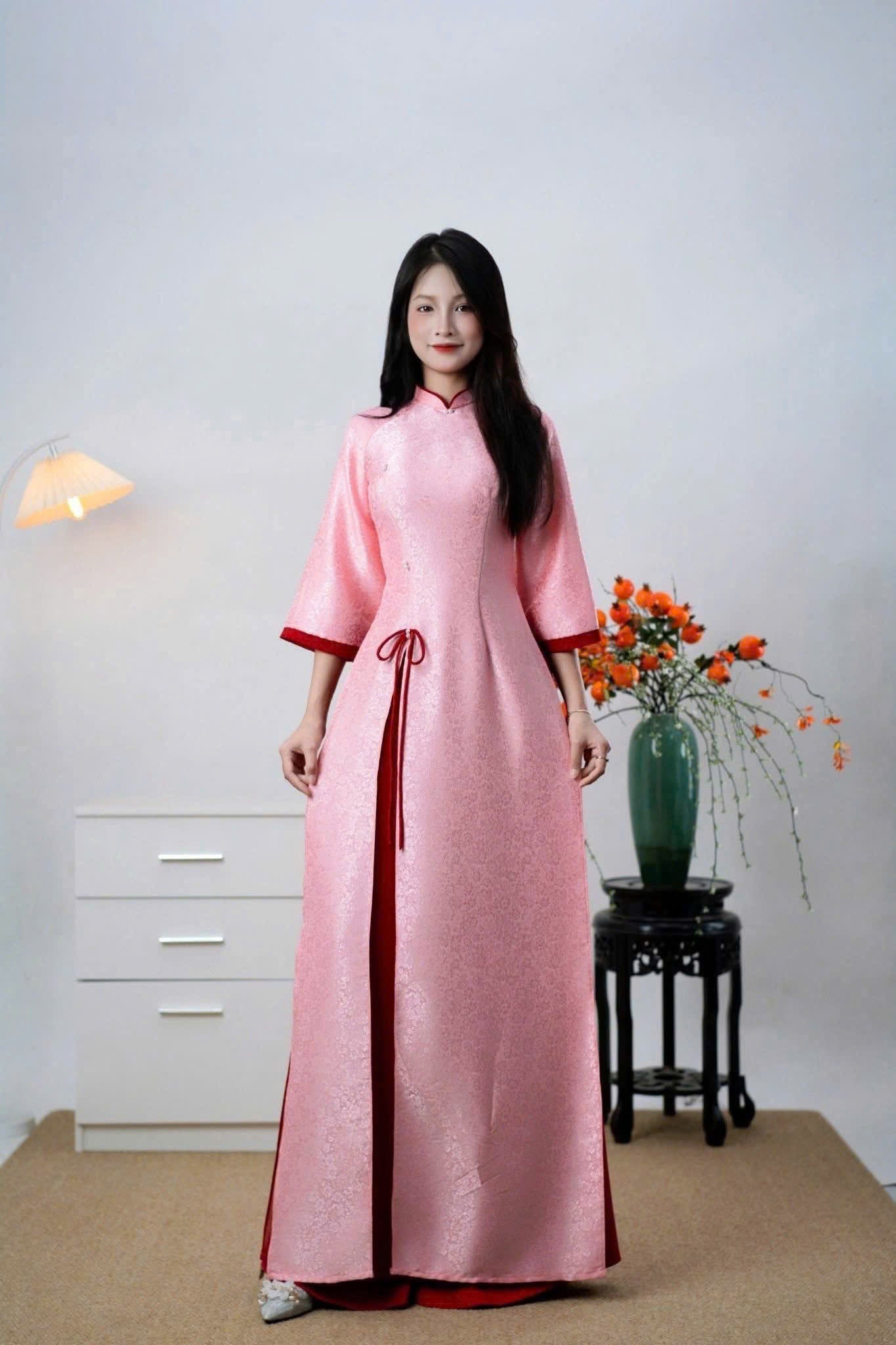 H201 H202 H203 1340 Áo only - Áo dài xẻ tà đính nơ