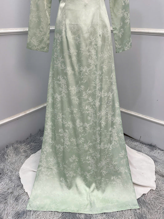 H223 1358 Áo only - Áo dài lụa đính hoa