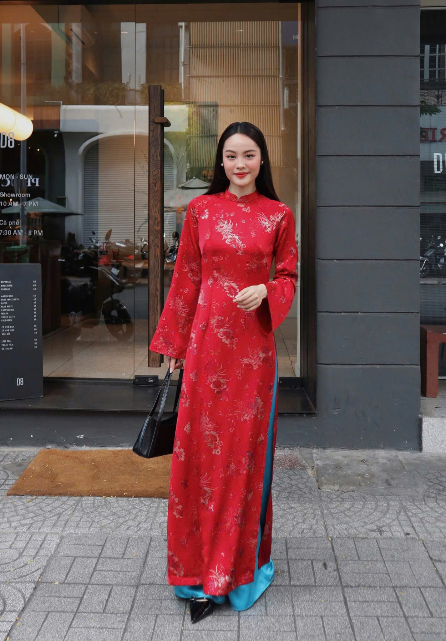 T607 1336 Áo only - Áo dài mã não đỏ