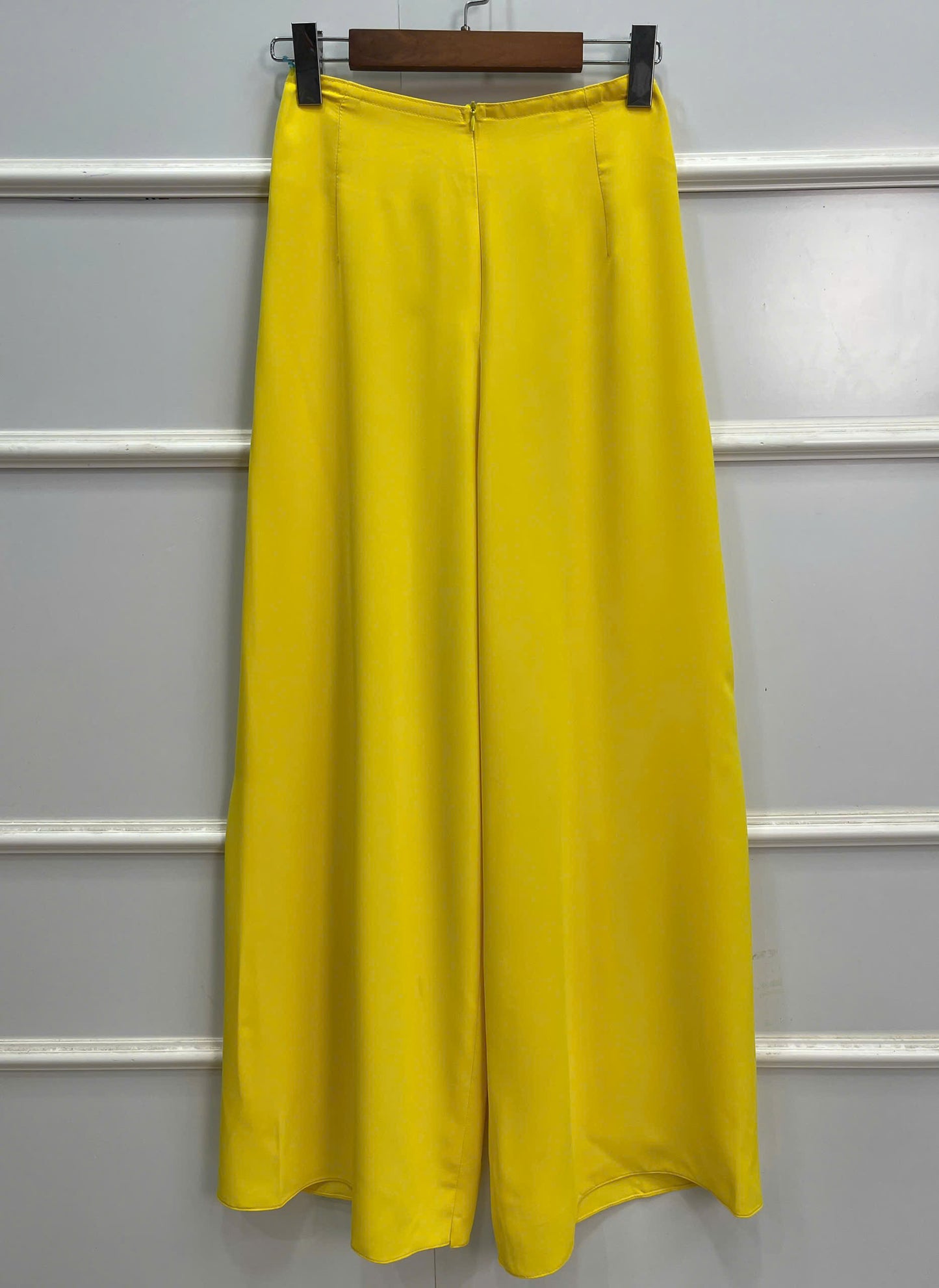 H210 1348 Áo + quần - Áo dài lụa xanh ánh vàng + quần vàng