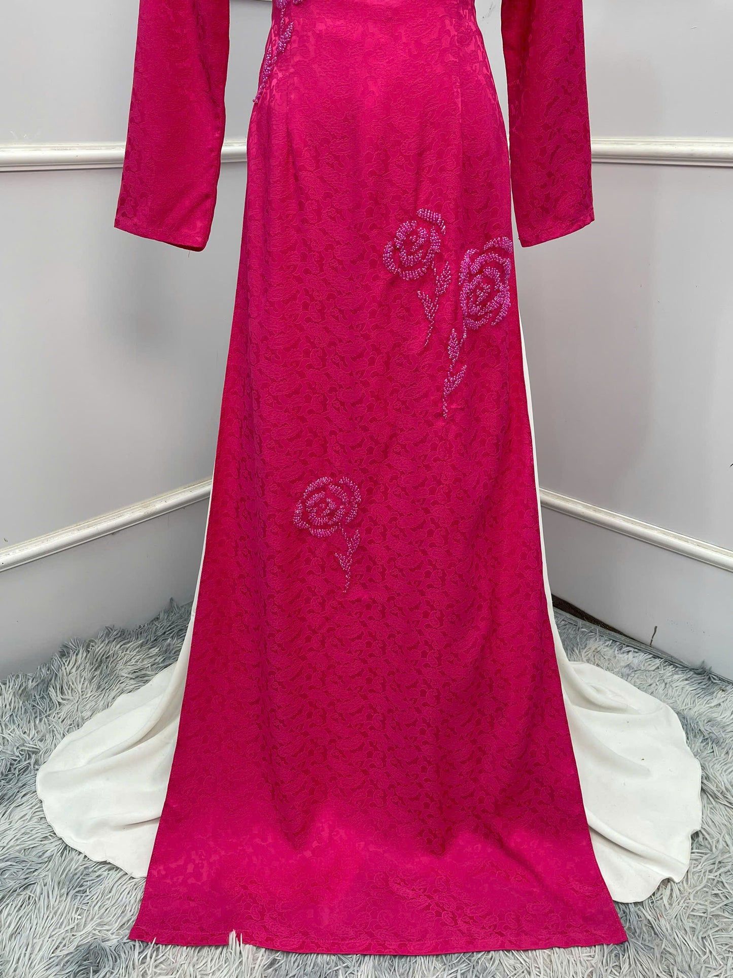 H216 H217 1352 Áo + quần - Áo dài đính kết + quần cùng màu