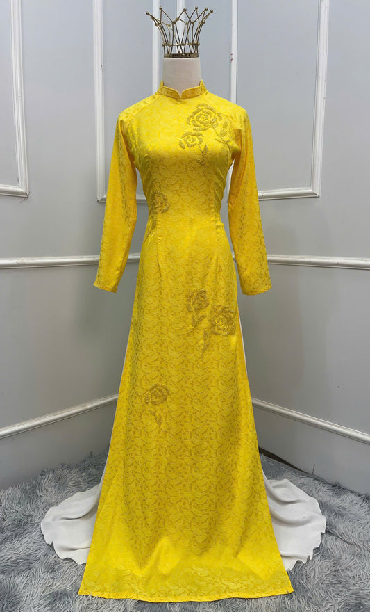 H216 H217 1352 Áo + quần - Áo dài đính kết + quần cùng màu