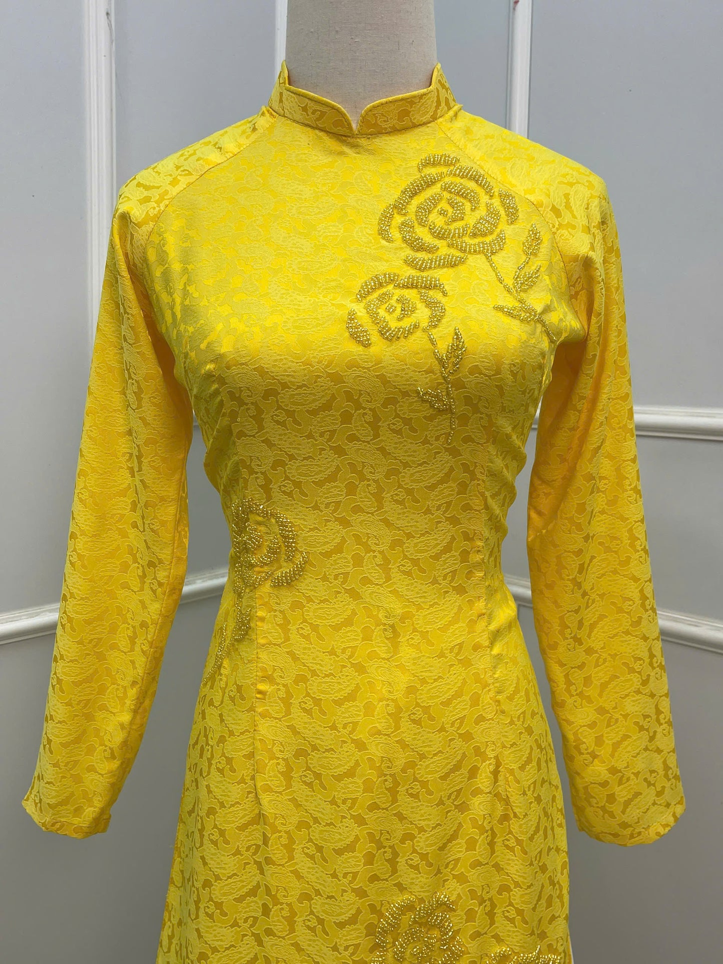 H216 H217 1352 Áo + quần - Áo dài đính kết + quần cùng màu