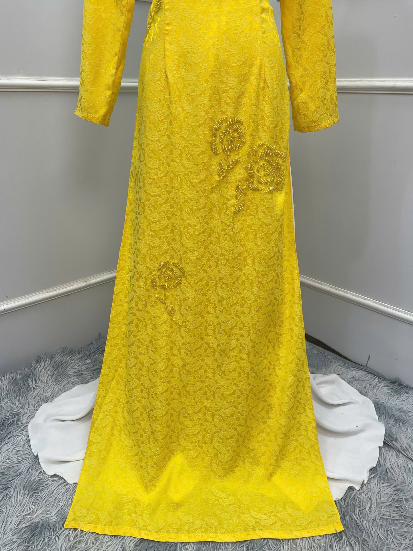 H216 H217 1352 Áo + quần - Áo dài đính kết + quần cùng màu