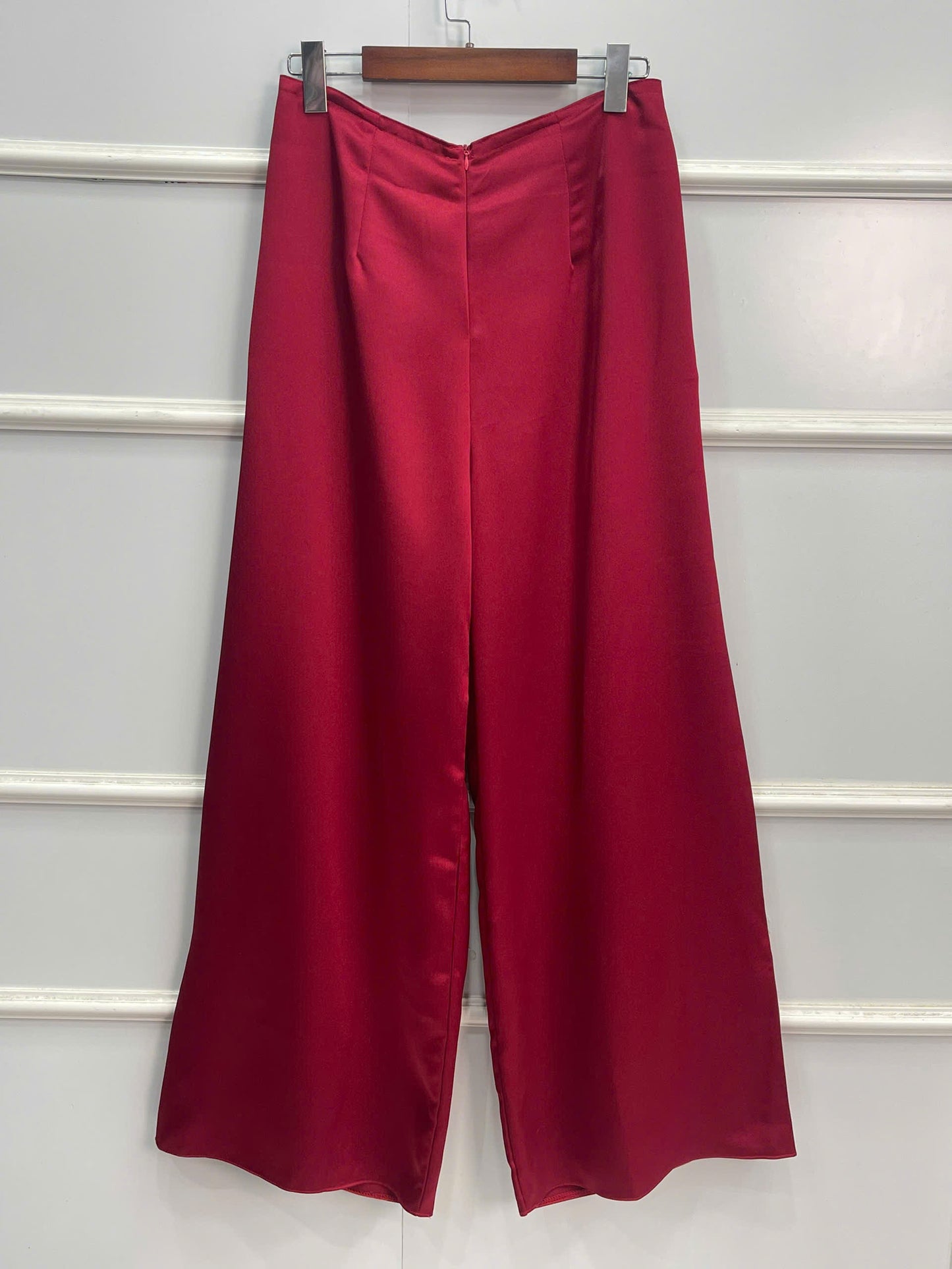 S210 1438 Áo + quần - Áo dài đỏ đính kết + quần cùng màu