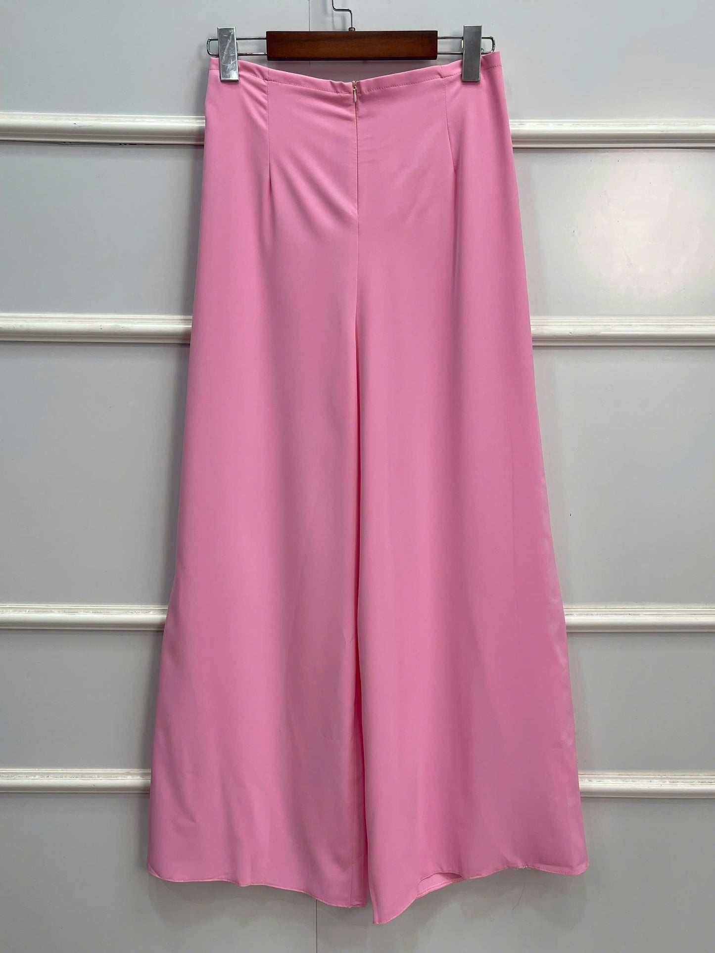 H220 1355 Áo + quần - Áo dài lụa hoa mai màu hồng + quần cùng màu