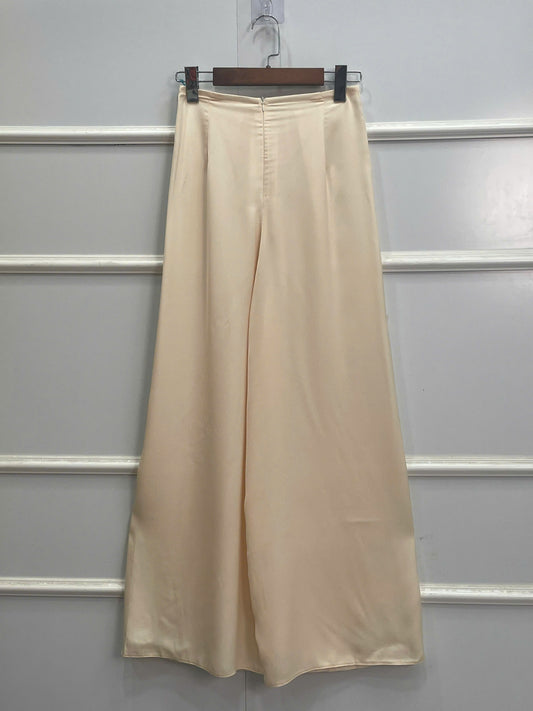 PP91 1363 Áo + quần - Bộ pháp phục màu kem thêu đính kết