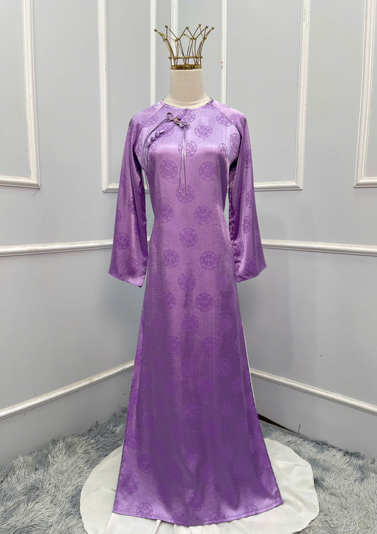 H241 1388 Áo + quần - Áo dài lụa chiện + quần cùng màu