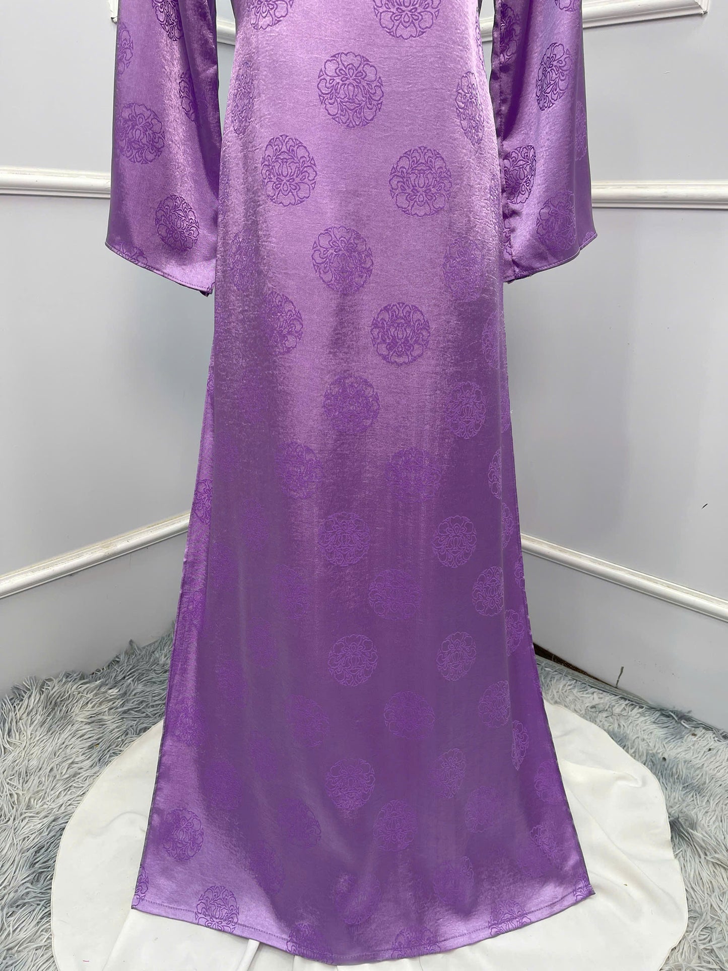 H241 1388 Áo + quần - Áo dài lụa chiện + quần cùng màu