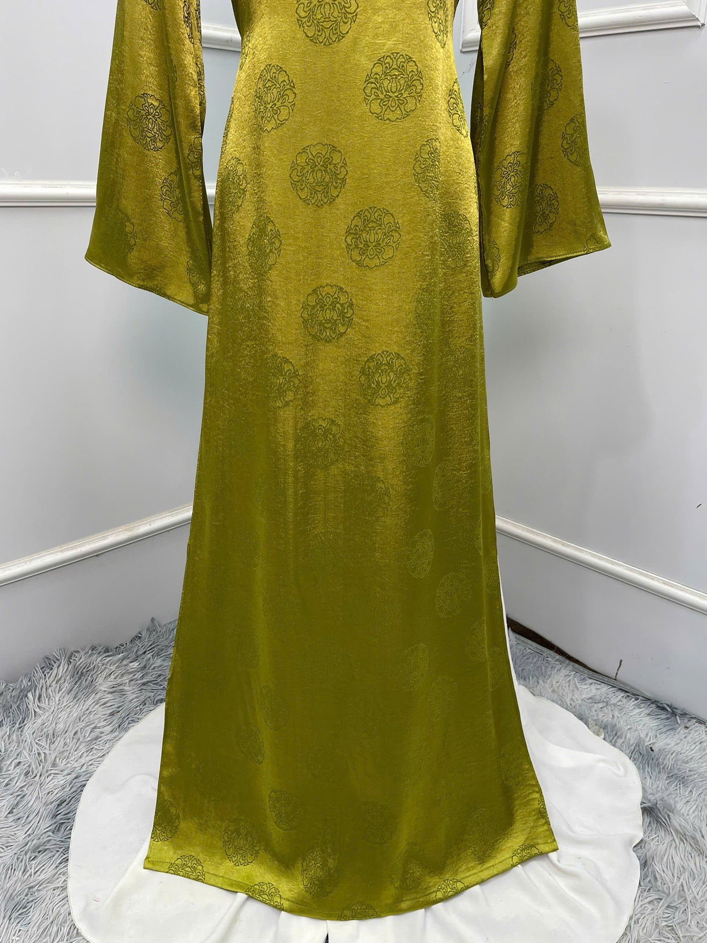 H241 1388 Áo + quần - Áo dài lụa chiện + quần cùng màu