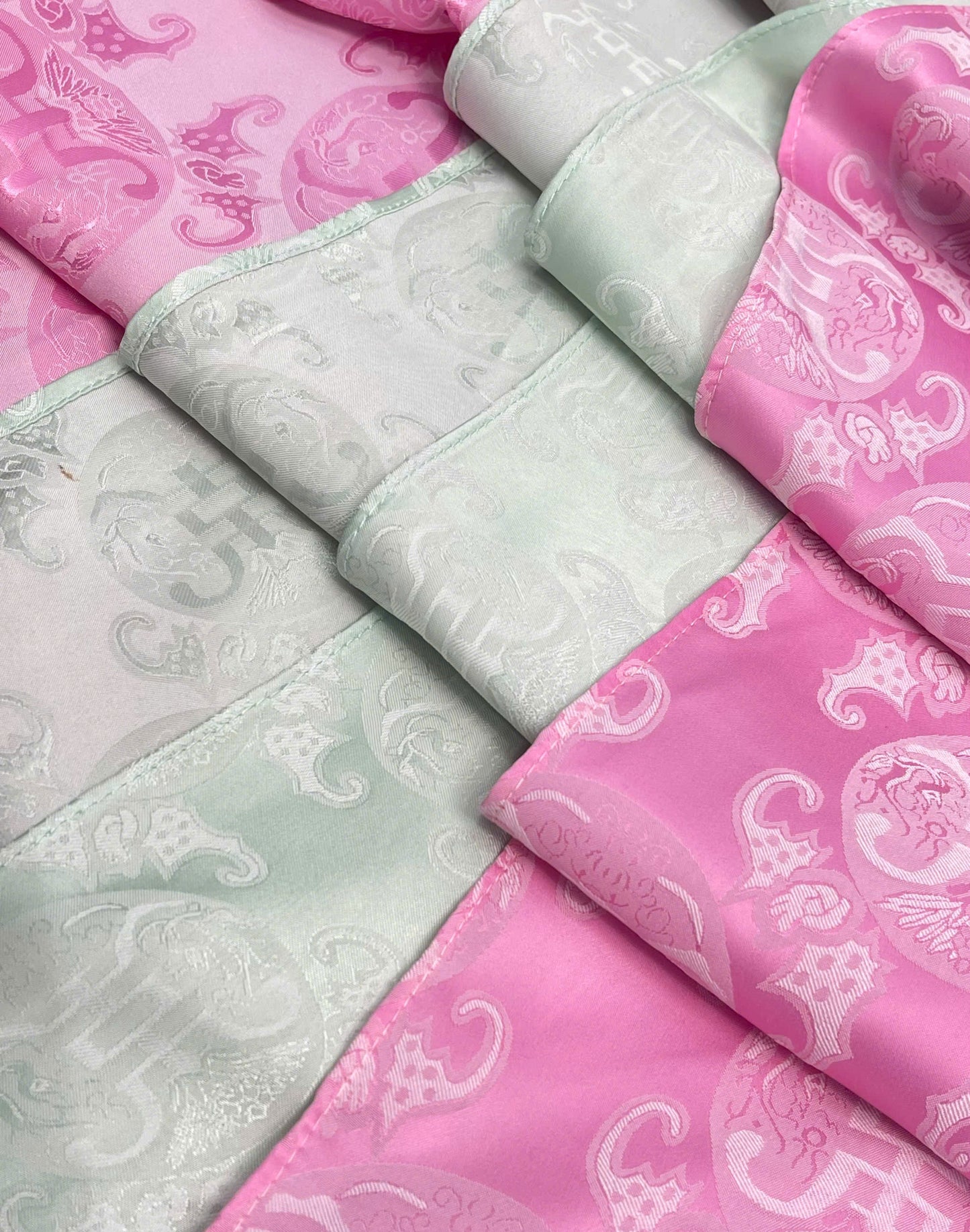 H236 1383 Áo + quần - Áo dài dáng suông lụa thọ dơi 4 tà cổ tết sam + quần cùng chất