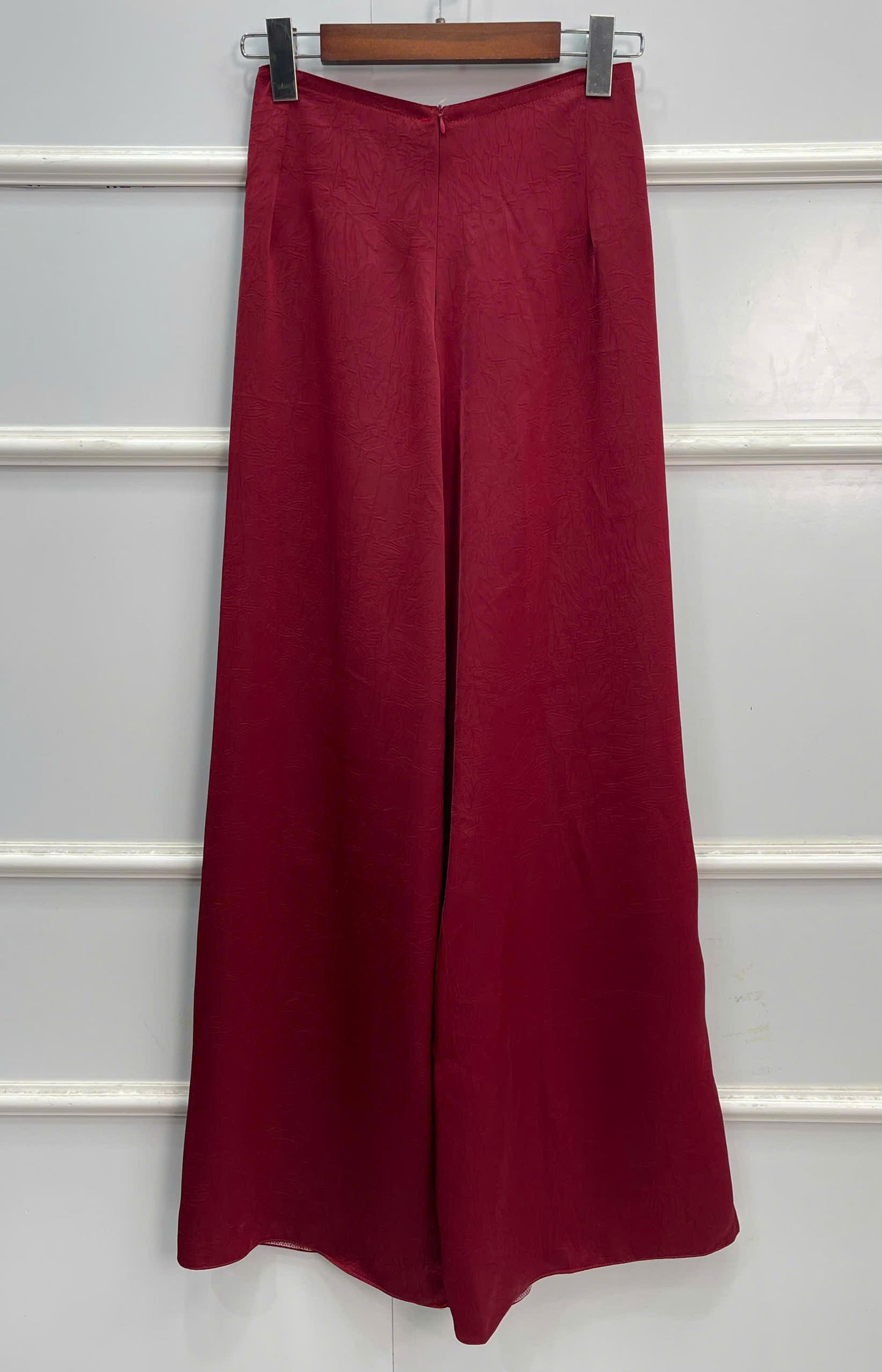 S214 1488 Áo + quần - Áo dài lụa hà lan đính kết màu đỏ