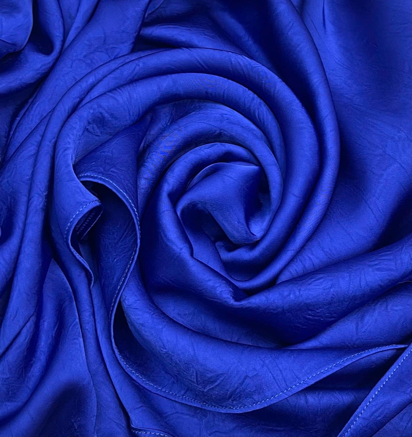 H318 1508 Áo + quần - Áo dài lụa hà lan đính hoa màu xanh coban