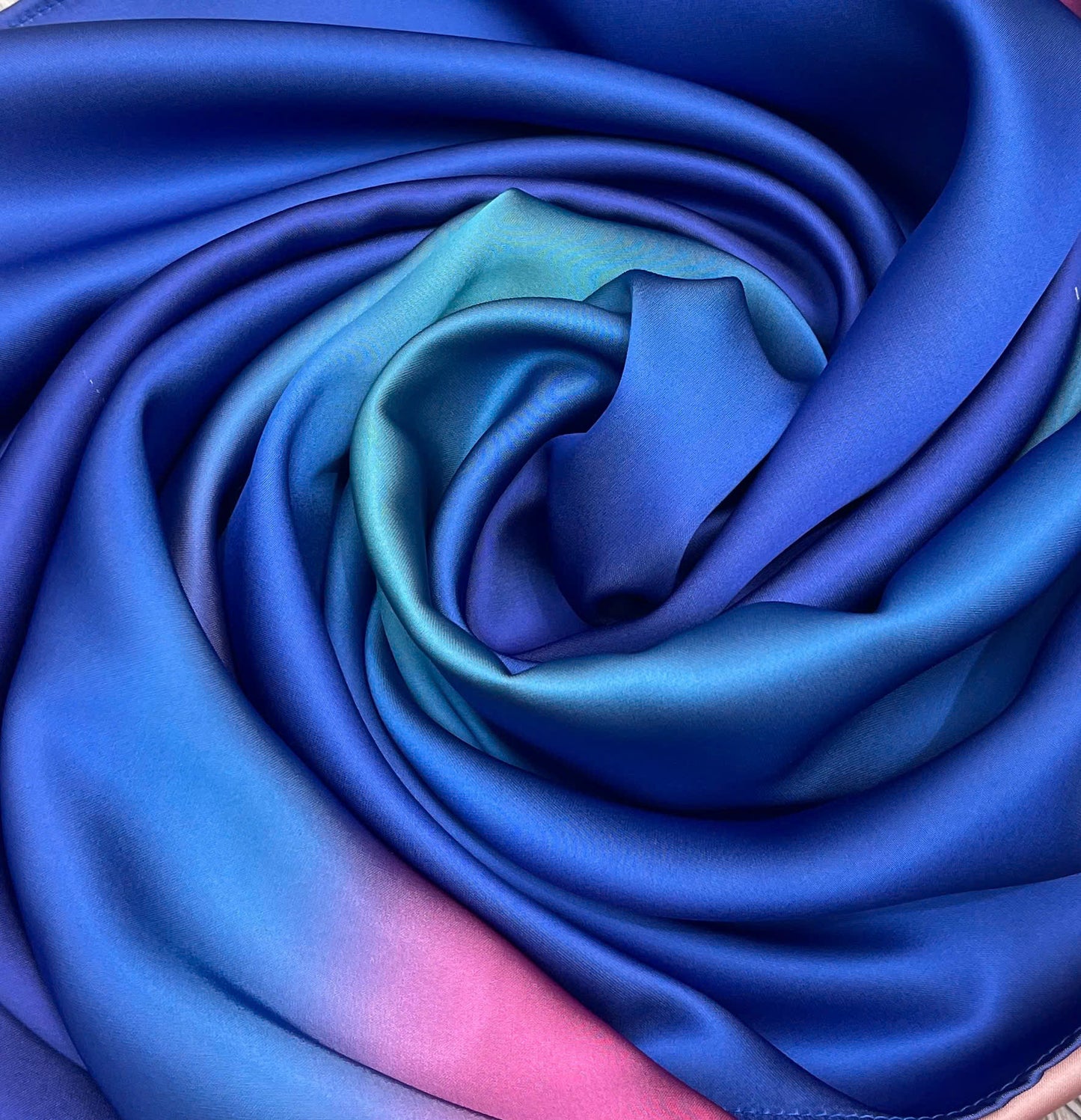 H296 1503 Áo only - Áo dài lụa ánh sao 2da thiết kế màu loang