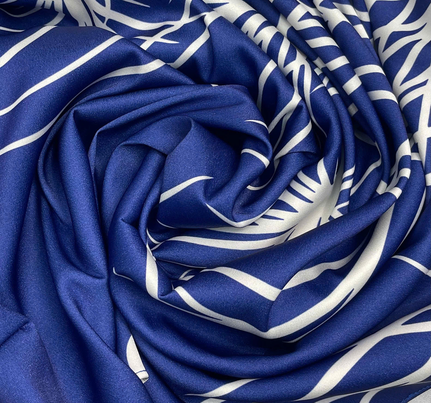 H306 1504 Áo only -Áo dài lụa ánh sao thiết kế màu xanh dương