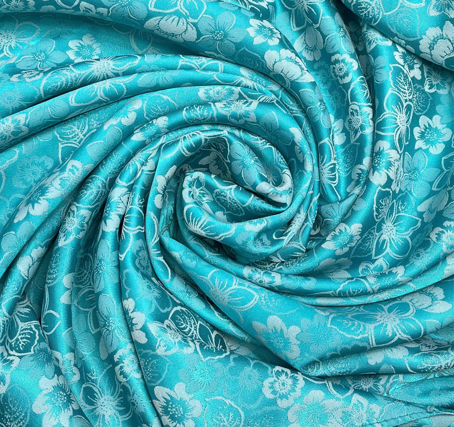 H315 1507 Áo only - Áo dài lụa 2 da màu xanh da trời