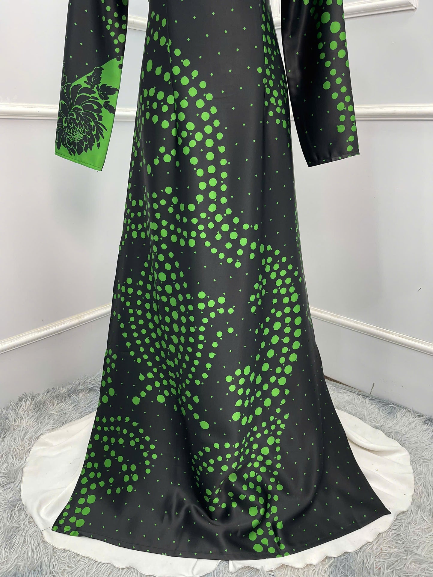 H298 1513 Áo only - Áo dài lụa ánh sao thiết kế 2 da