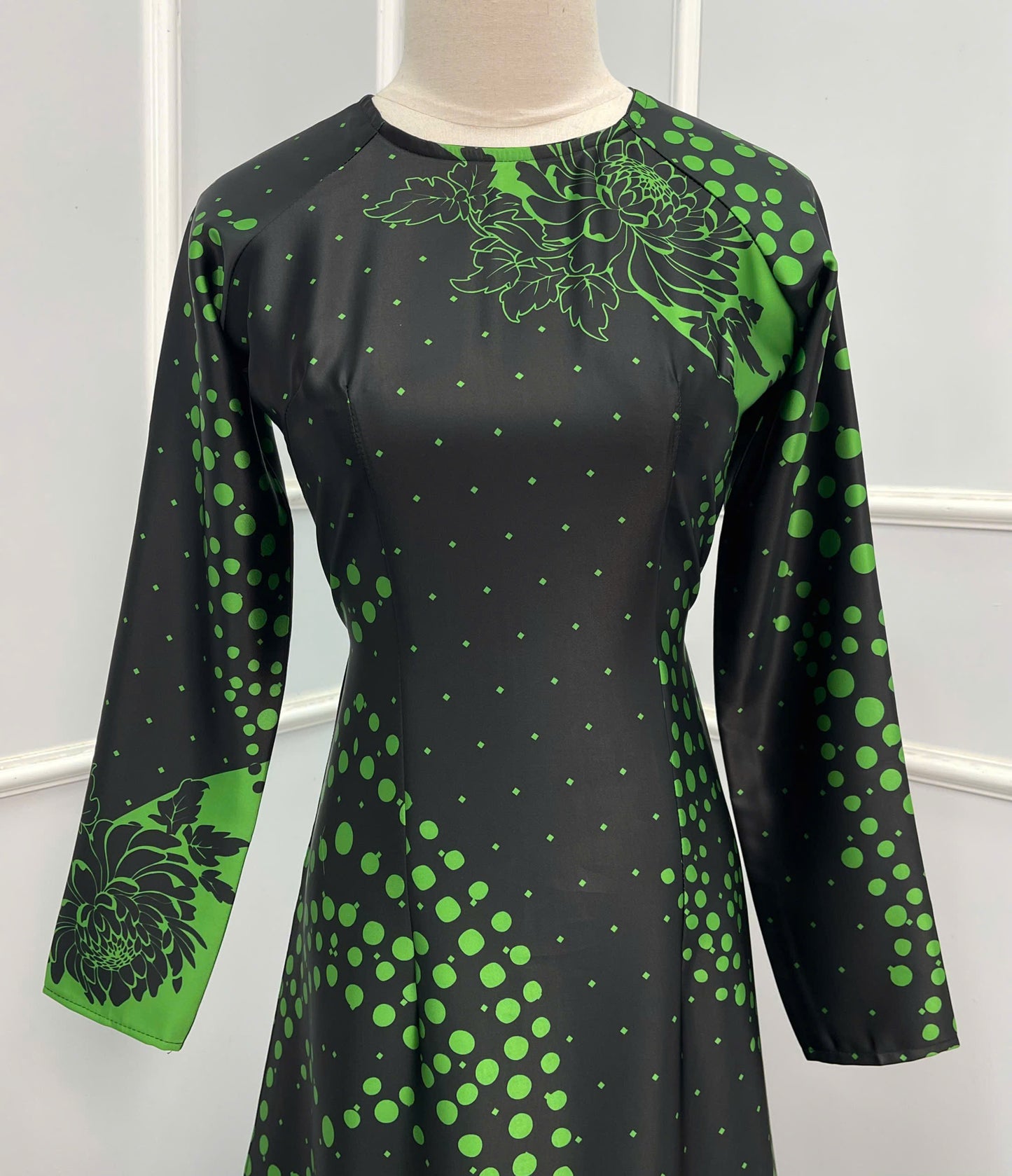 H298 1513 Áo only - Áo dài lụa ánh sao thiết kế 2 da