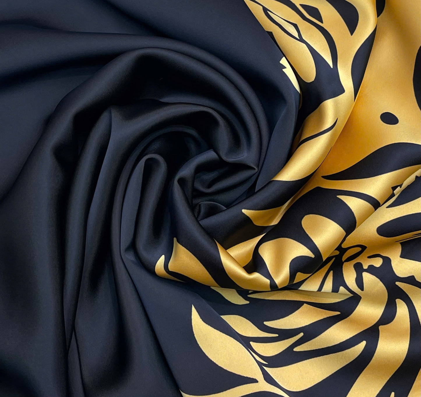 H308 1521 Áo only - Áo dài lụa ánh sao thiết kế 2 da màu vàng đen