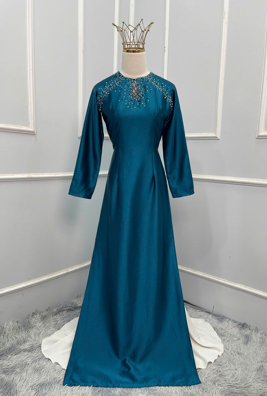 L03 1571 Áo only - Áo dài đính kết cổ