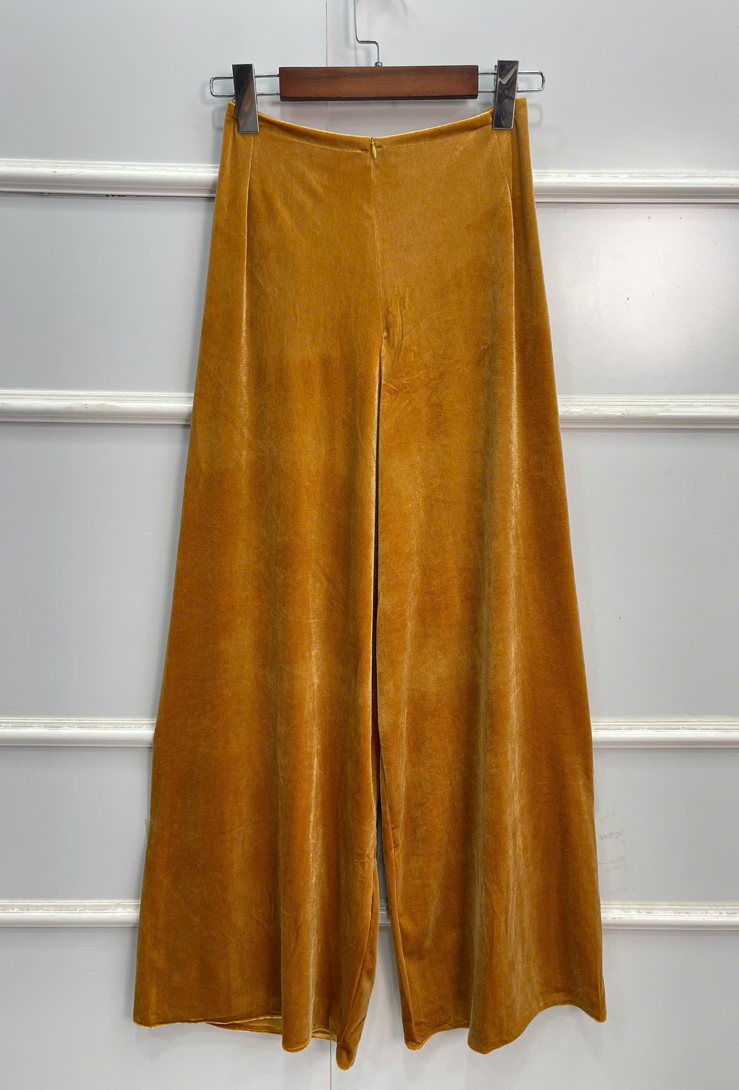 H324 Áo + quần - Áo dài cách tân dáng suông nhung 4 tà