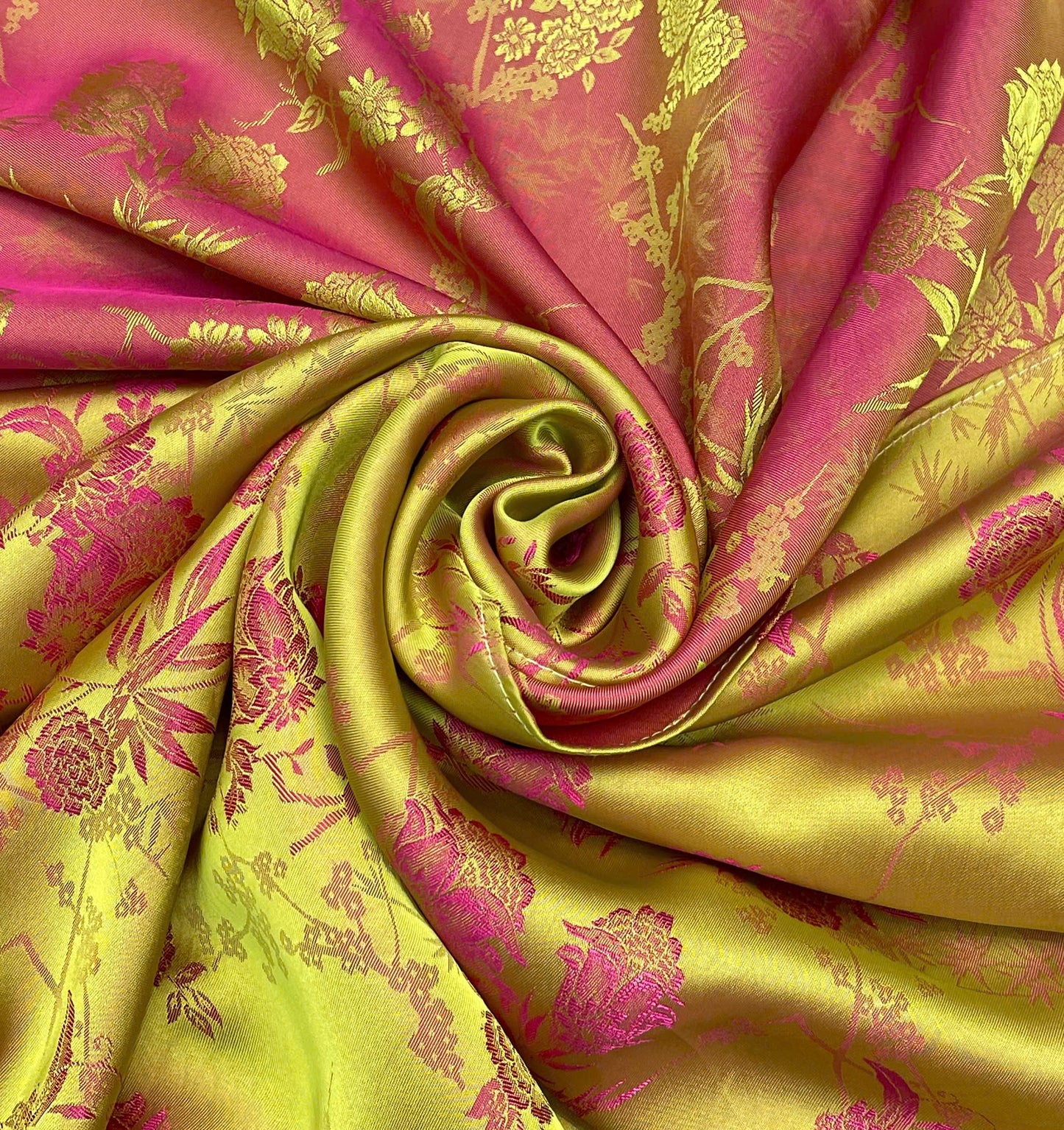 H359 1640 Áo only - Áo dài lụa tằm 2 da màu vàng