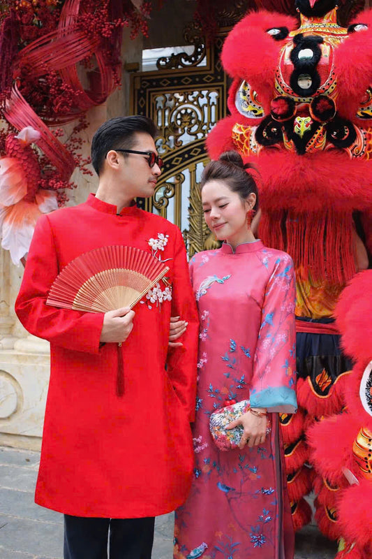 B1301 M339 - Cặp áo dài nam nữ