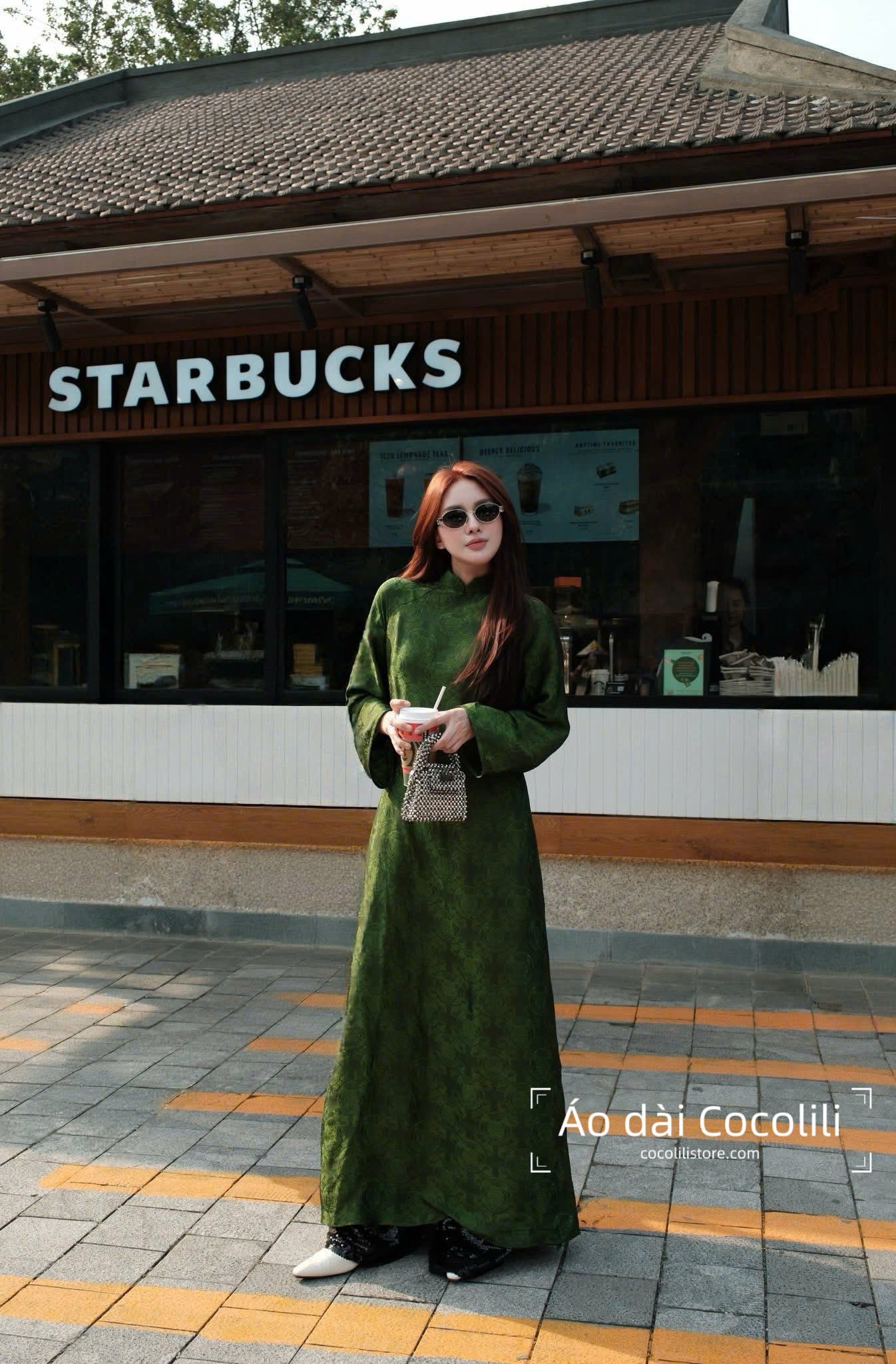 HD34 Áo + quần kimsa - Áo dài dáng suông 2 tà lụa nha xá Hà Đông