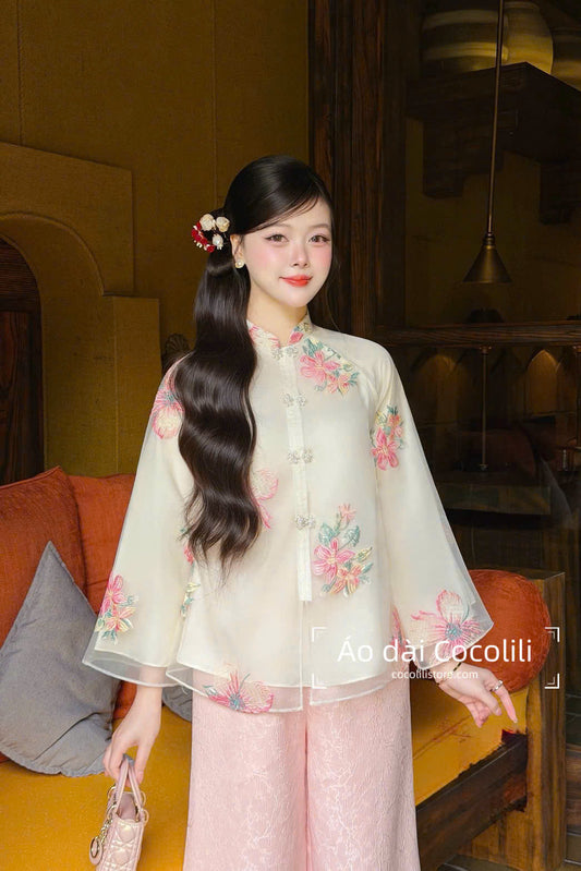 M515 - Bộ pháp phục tơ trắng