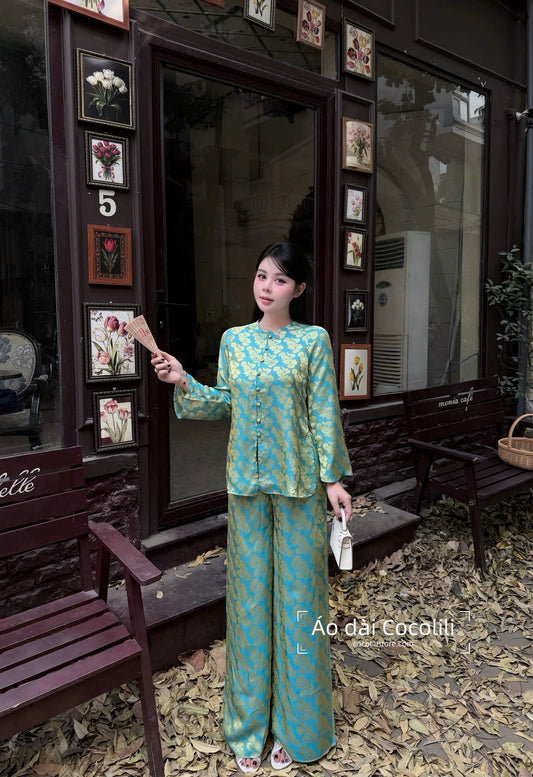 BB105 3494 - Set bà ba lụa gấm