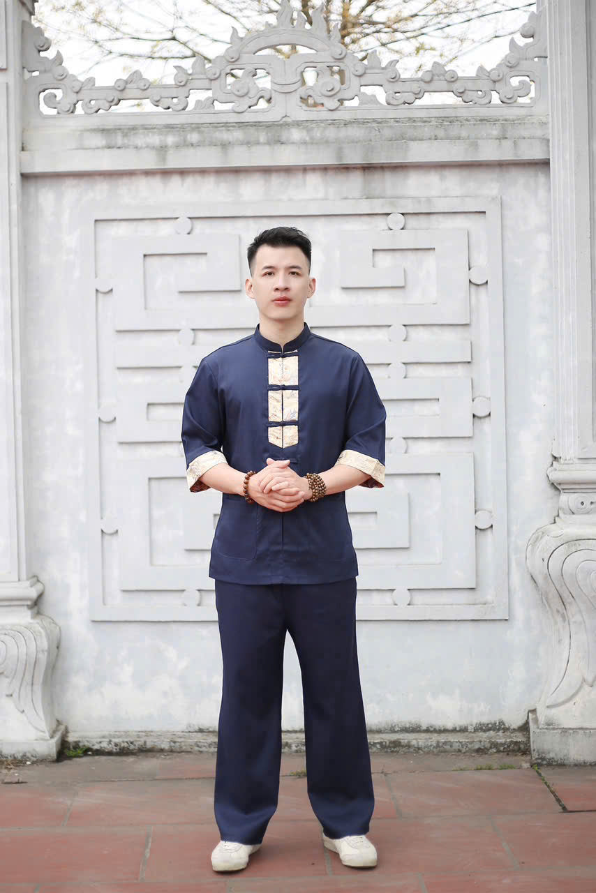 BB130 3713 - Bộ đồ lam cho nam màu xanh than