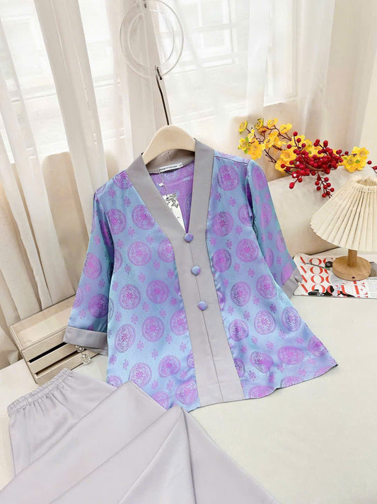 BB140 3725 - Set ba ba lụa gấm 2 da