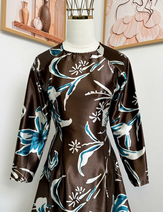 H687 3812 Áo only no pants - Áo dài lụa ánh sao