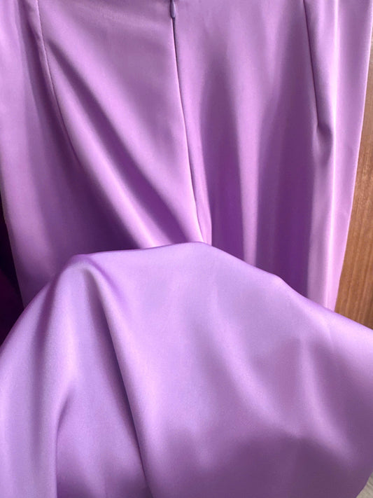 3840 Quần suông lụa tô châu màu tím cà