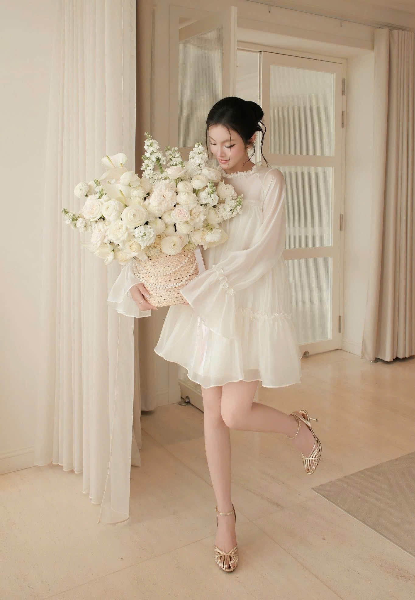 XT0074 4082 - Set áo voan tay bèo + quần ngắn